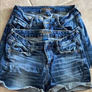 Arizona Jean Company Blue Jean Shorts Distressed Vintage Style